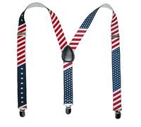 Elastische Hosenträger mit amerikanischer Flagge, Sterne und Streifen, US-Flagge, Einheitsgröße