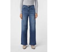 Loose-fit-Jeans "sorgt für eine moderne Silhouette", Damen, Gr. 44, N-Gr, blau (blau used), Denim/Jeans, Obermaterial: 99% Baumwolle, 1% Elasthan, COMMA CASUAL IDENTITY, casual, loose fit lang, Jeans,