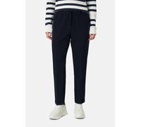 Elastische Jogpants mit Logoband und Bügelfalten blau 46