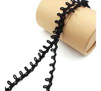 Elastische Knopfschlaufe zum Nähen, Bastelprojekte, Breite 15 mm, Schwarz, 22,7 m