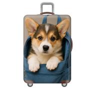 Elastische KofferhüLle,Katze Hund Cowboy Tiermotiv Kratzfester KofferschutzhüLle,GepäCkhüLle,Waschbare Trolley HüLle FüR Reisen,Luggage Cover FüR 18-32 Zoll,Kinder,Erwachsene (Farbe 4,L(25-28inch))