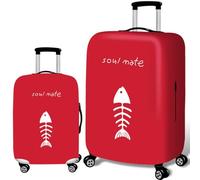 Elastische KofferschutzhüLle KofferhüLle,Niedliches Cartoon Rot Waschbare Koffer SchutzhüLle,Weichschalenkoffer,KofferüBerzug Mit ReißVerschluss,Staubdichte Luggage Cover (Color 2,XL(29-32inch))