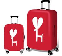 Elastische KofferschutzhüLle KofferhüLle,Niedliches Cartoon Rot Waschbare Koffer SchutzhüLle,Weichschalenkoffer,KofferüBerzug Mit ReißVerschluss,Staubdichte Luggage Cover (Color 4,M(22-24inch))