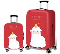 Elastische KofferschutzhüLle KofferhüLle,Niedliches Cartoon Rot Waschbare Koffer SchutzhüLle,Weichschalenkoffer,KofferüBerzug Mit ReißVerschluss,Staubdichte Luggage Cover (Color 3,L(25-28inch))