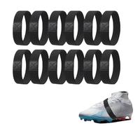 Elastische Schuhbänder Set, 12 Stück, Schwarz, 6cm x 2cm, für Sportschuhe, Fußballschuhe, Turnschuhe und High Heels Fußball Basketball Volleyball Erwachsenes Kind