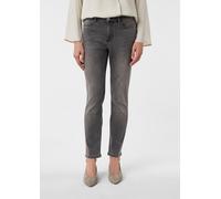 Elastische Slim-Fit-Jeans mit Schmuckknopf grau 32