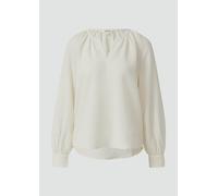 Elastische strukturierte Bluse mit weitem Arm 38 Beige 2173101.0805.38