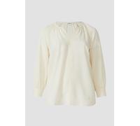 Elastische strukturierte Bluse mit weitem Arm 52 Beige 2177910.0805.52