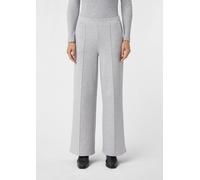 Elastische Wide-Leg-Hose aus Jersey mit Biesendetail grau 36
