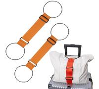 Elastischer Befestigungsgurt für Gepäck, Luggage Strap, Koffer Zubehör, Verstellbare Koffergurte, Travel Kofferband Gurt Gepäckgurte zum Befestigen von Taschen für Handgepäck,Reisetasche(2 Orange)