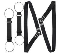 Elastischer Befestigungsgurt für Gepäck, Riemen Koffergurt Set, Reißfeste Gepäckgurte, verstellbare gepäckband, kofferbänder, Strapazierfähige Koffergurte, Rutschfestes Reisezube (Schwarz)