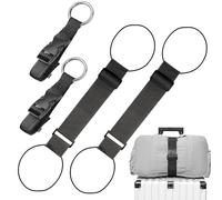 Elastischer Befestigungsgurt für Gepäck, Verstellbare Gepäckgurte für Koffer, Tragbares Kofferband zum Verbinden von Gepäck Oder Rucksack, Tragen Zusätzlichen Taschen Freihändig, 4 Stück