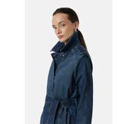 Elastischer Denim-Trenchcoat mit aufgesetzten Taschen blau 44