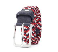 Elastischer Gürtel Herren Gewebter Elastischer Gürtel 3,4cm Breite Nylon Flechtgürtel Jeansgürtel Bekleidungszubehör, 155cm