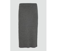 Elastischer Midi-Strickrock mit Seitenschlitz 46 grau 2158487.9730.46