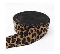 Elastisches Band mit Leoparden-Jacquard-Muster, 5/10 m, 15-50 mm, für Sportkleidung, Yogahose, Stretchband, Gürtel, Nähzubehör (5 m - 15 mm)
