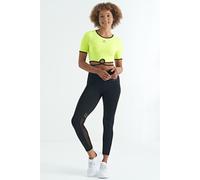 Elastisches Kurzarm-T-Shirt mit Rundhalsausschnitt L