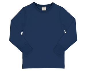 Elastisches Langarmshirt uni blau 98/104