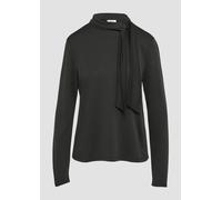 Elastisches Longsleeve aus Modalmix mit Knotendetail 36 schwarz 2156433.9999.36