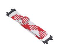 Elastisches Nylon-Armband für Amazfit Active Edge A2212 21,5 cm Rot Weiß