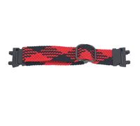 Elastisches Nylon-Uhrenarmband für Amazfit Active Edge A2212, verstellbares geflochtenes Loop, Rot-Schwarz