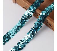 Elastisches Pailletten-Gurtband für Kleidung, Schneidern und verschiedene DIY-Projekte, 20 mm, stilvolles Polyester und PVC (9,1 m #8)