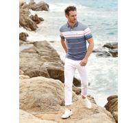 hajo elastisches Poloshirt in Streifenmix