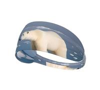 Elastisches Sport-Stirnband, Haarband, HYTTER Eisbär, Eisbild, Spandex, weich, atmungsaktiv, schnelltrocknend