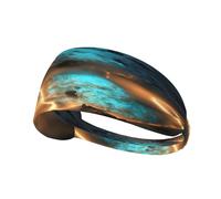 Elastisches Sport-Stirnband, Haarband, YYHWHJDE Blick unter dem Mond, bedruckt, athletisches Band für Damen und Herren