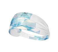 Elastisches Sport-Stirnband, Haarband, YYHWHJDE Eisbär auf Eisdrucken, athletisches Band für Damen und Herren