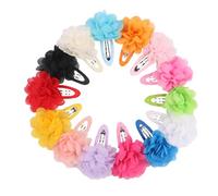 ELAYARD 15 Stück Teiliges Bunte Haarklammern für Mädchen Chiffonblumen Haarspangen Vielseitige Haaraccessoires für Kleinkinder Farbenfrohe Haarclips für Verschiedene Outfits