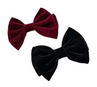 ELAYARD 2 Stück-pack Haarspangen mit Schleife aus Samt Große Haarklammern mit Federclip für Damen und Teenager Flexibel Bruchfest Elegante Haar Accessoires für Schule und Alltag