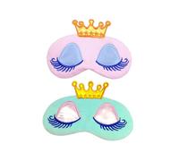 ELAYARD 2 Stück Plüsch Schlafmaske mit Langen Wimpern Cartoon Tiara Augenbinde Weiche Augenklappe für Frauen Mädchen Lichtblockierend für Reisen Yoga Schlaf
