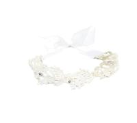 ELAYARD 2 Stück Teiliges aus Weißer Baumwollspitze mit Floralem Blattmuster Weiches Dehnbares Haarschmuck Mädchen für Fotos Party Alltag Farblich Sortiert Zufällige Farbe Zufällige Farbe