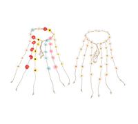 ELAYARD 2 Stück Teiliges Boho daisy stirnband Verstellbare Blumen hippie haarreifen für Damen und Mädchen Auffällige Sonnenblumen haaraccessoires für Festival Hochzeit Party und