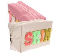 ELAYARD 2 Stück Teiliges Tragbares Kosmetiktasche wasserdichte Reise Toilettentaschen für für Make Up und Alltagsgegenstände Rosa