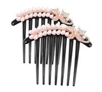 ELAYARD 2 Stück Vintage Braut Haarkamm mit Imitationsperlen und Strass Eleganter Haarschmuck für Hochzeiten Vielseitige Steckkämme für Klassische Hochsteckfrisuren bei Frauen und Mädchen
