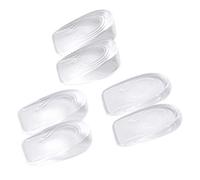ELAYARD 3 Paar Transparente Gel Einlegesohlen Zur Fersenerhöhung 1cm 2cm 3cm Elastisches Gel Unsichtbare Schuheinlage Mit Dämpfung Für Damen Und Herren