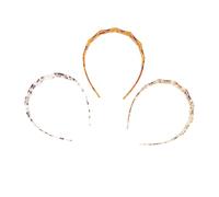 ELAYARD 3 Stück Teiliges Herzförmiges Damen Hohlkopf Haarfixierer Modisches Stirnband für Gesichtswäsche und Alltag Farbvarianten Dunkelkaffee Hellkaffee Transparent mit Punkten