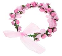 ELAYARD Blumenkranz Haarschmuck Damen Künstliche Hochzeitsgirlande Braut Blumenhaarband Rosa Vielseitig für Hochzeit Party und Urlaub