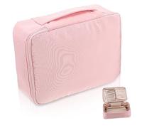 ELAYARD Große Kosmetiktasche aus Pu mit Henkel Wasserabweisend Reise Organizer für Damen Kulturbeutel und Waschbeutel Tragbare Make Up Tasche