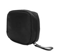 ELAYARD Kleiner Kosmetiktasche S Tragbare Reise Kulturbeutel Kompakte Make Up Tasche Schwarz mit Rotem Innenfutter Vielseitiger Organizer für Toilettenartikel und Zubehör