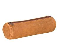 ELBA 400033035 Federmäppchen Form Rund, Leder 22 x Durchmesser 6 cm Vintage
