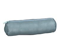 ELBA 400064921 Federmäppchen Form Rund, Leder 22 x Durchmesser 6 cm grau Maus