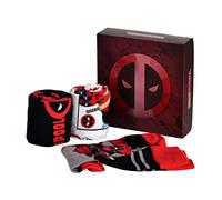 Elbenwald 3er Socken Geschenkbox - verschiedene Motive wie Jurassic Park, Marvel, Star Wars Geschenkidee Unisex Mehrfarbig (DE/NL/SE/PL, Numerisch, 35, 41, Regular, Regular, Deadpool)