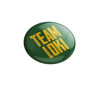 Elbenwald Button Team Loki Motiv für Marvel Fans Ø 5,5 cm