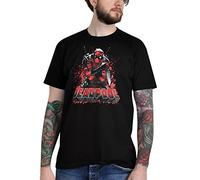 Elbenwald Deadpool T-Shirt mit Great Ass Motiv für Herren Damen Unisex Baumwolle Schwarz - M