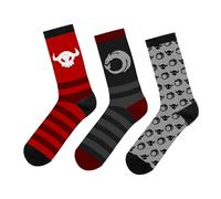Elbenwald Fantasy - 3er Socken Set in Geschenkbox wie Harry Potter, One Piece, Drachenzähmen leicht gemacht und mehr (DE/NL/SE/PL, Numerisch, 41, 45, Regular, Regular, Drachenzähmen leicht gemacht)
