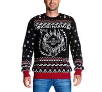 Elbenwald Harry Potter Strickpullover Karte des Rumtreibers Motiv Christmal-Sweater für Damen und Herren schwarz - XXL