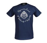 Elbenwald Harry Potter - T-Shirt Geschichte der Zauberei, Die Kammer des Schreckens & mehr 100% Baumwolle (DE/NL/SE/PL, Alphanumerisch, L, Regular, Regular, Hogwarts Wappen)